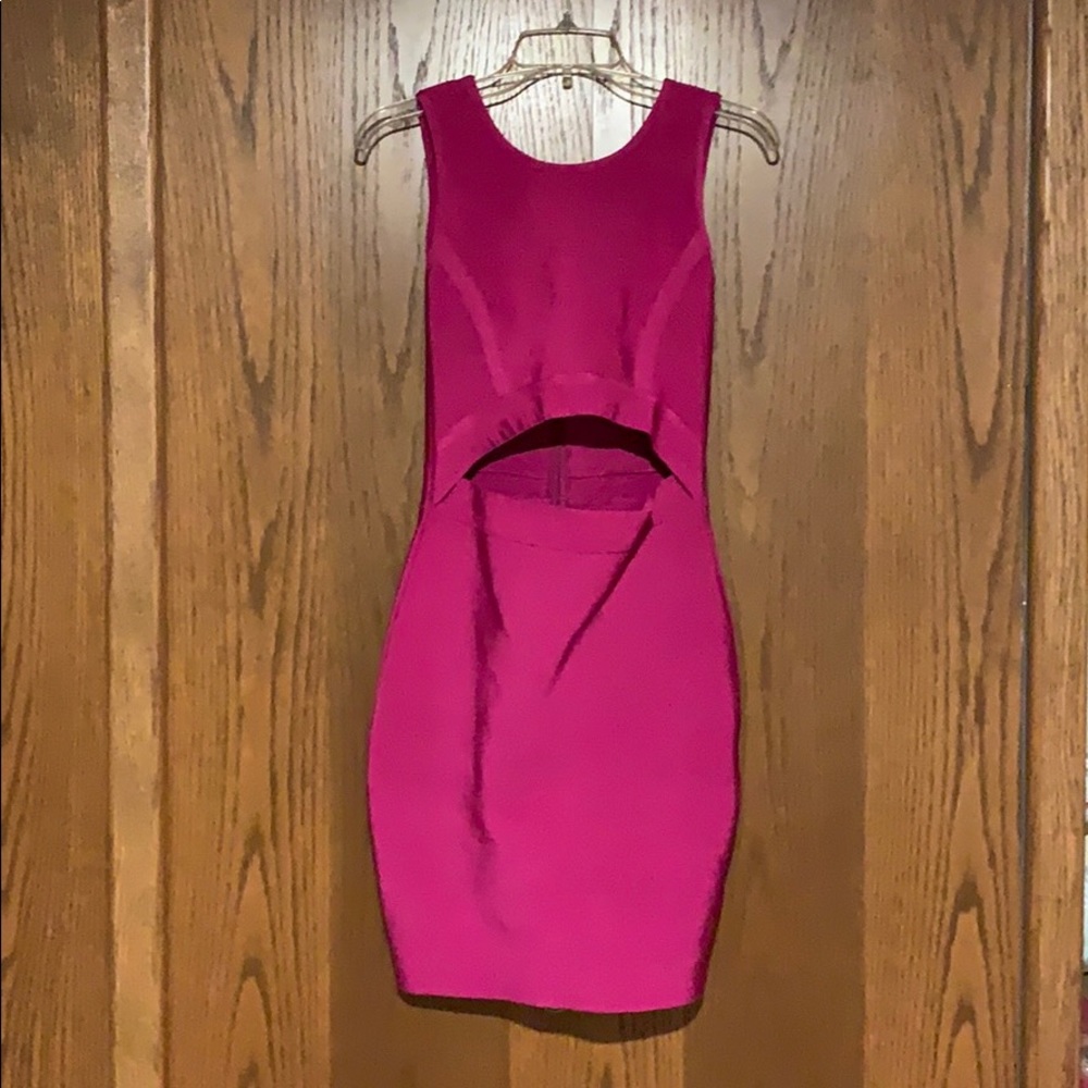 Magenta Peek-A-Book Lulus Dress